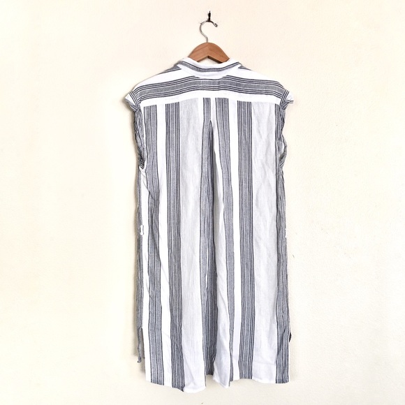 RAILS Adrienne Striped White Split Neck Dress - Picture 8 of 9